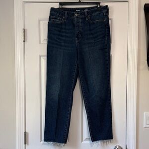 Old Navy Dark Blue Button-Fly Denim